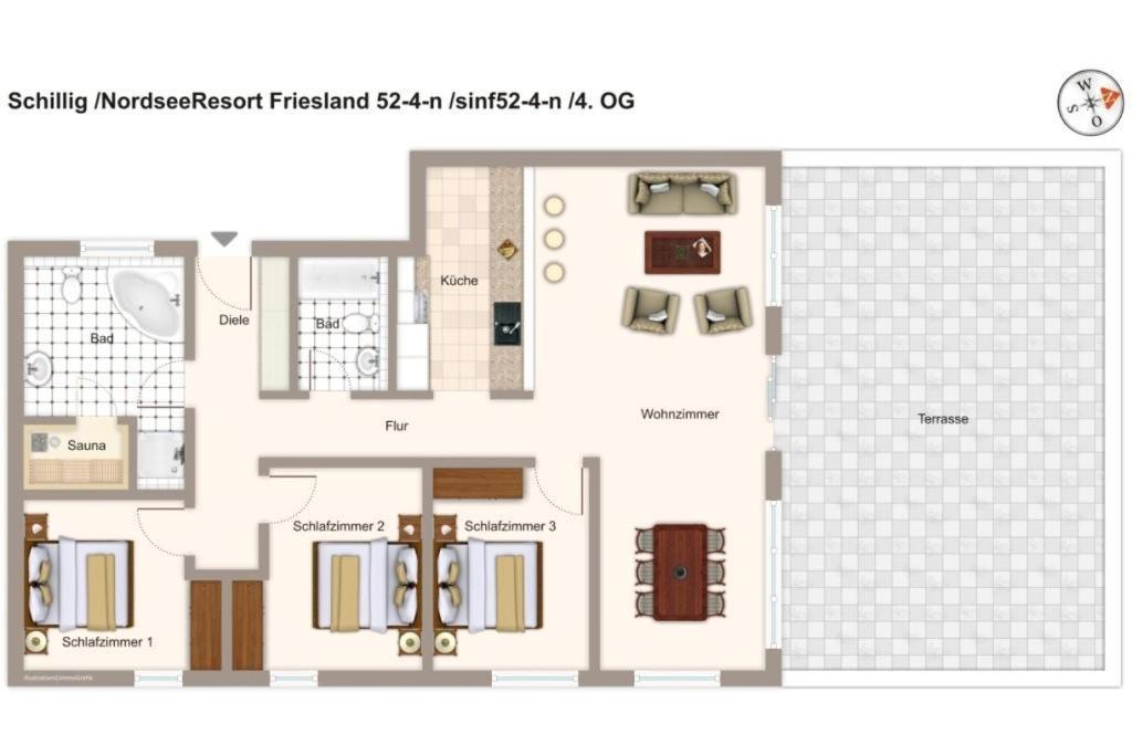 Nordseeresort Friesland Nordseeresort Friesland 52-4-N Schillig Bagian luar foto